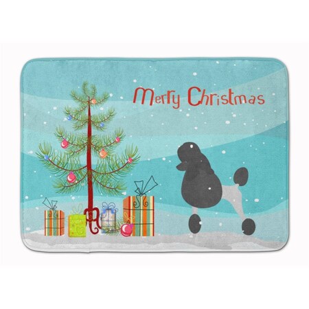 Carolines Treasures Poodle Merry Christmas Tree Machine Washable Memory Foam Mat BB2957RUG